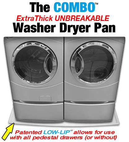 Combo washer and dryer pan